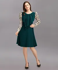 Stylish Green Polyester Dresses For Women-thumb3