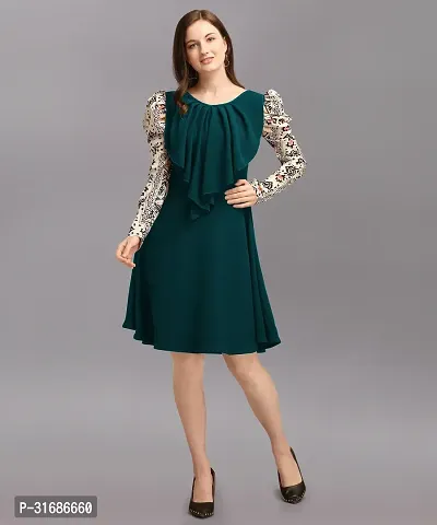 Stylish Green Polyester Dresses For Women-thumb4