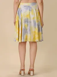 Stylish Yellow Polyester Printed Skirts For Women-thumb1