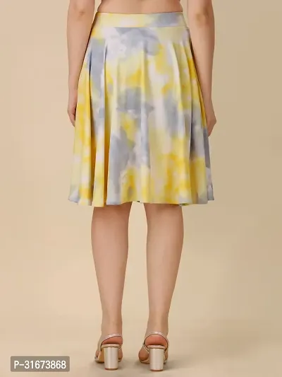 Stylish Yellow Polyester Printed Skirts For Women-thumb2