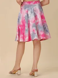 Stylish Pink Polyester Printed Skirts For Women-thumb1