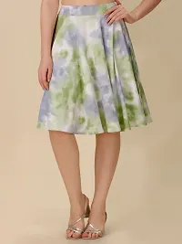 Stylish Green Polyester Printed Skirts For Women-thumb3