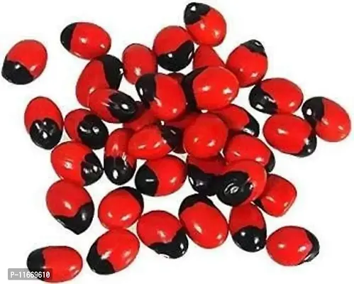 Abiria Mantra Siddha Laa Chirmi Red Gunja Seeds/Kundrimani for Lakshmi Upasana Sadhana Gurivinda Seeds - (51 Pieces Chirmi Beads)-thumb0