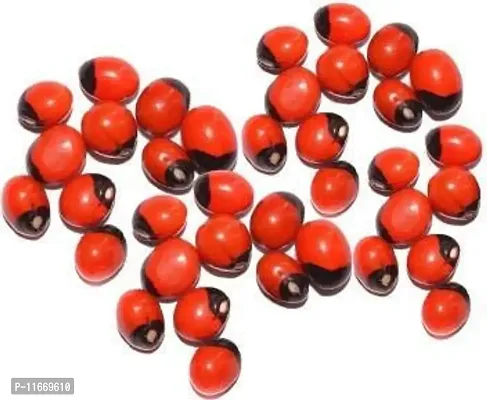 Abiria Mantra Siddha Laa Chirmi Red Gunja Seeds/Kundrimani for Lakshmi Upasana Sadhana Gurivinda Seeds - (51 Pieces Chirmi Beads)-thumb2