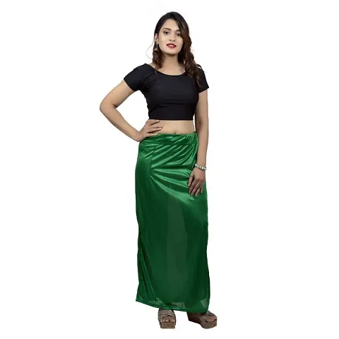 Reliable Satin Solid Semi-Stitched Patticoats For Women