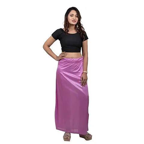 Reliable Satin Solid Semi-Stitched Patticoats For Women