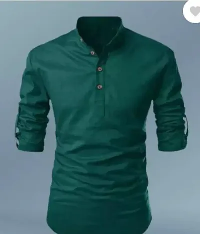 Stylish Blend Solid Kurta For Men