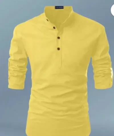 Stylish Blend Solid Kurtas For Men