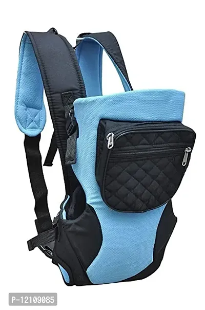 Baby Carrier Cum Kangaroo Bag with Hip Seat and Head Support for 3 to 18 M