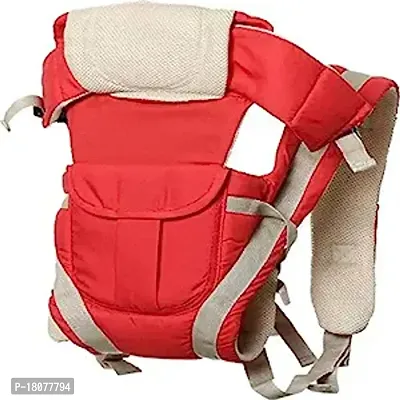 Baby Carrier Bag Kangaroo Design Sling 4 in 1 Ergonomic Style with Adjustable Shoulder Strap  Hip Support Basket for Front Back Use for Mother Child Infant Toddlers Travel - 0-2 Year Red-thumb0