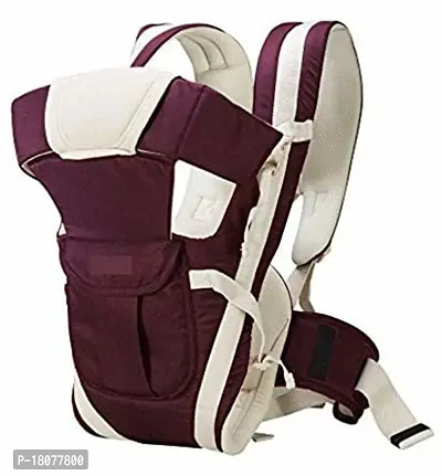 Baby Carrier Bag Kangaroo Design Sling 4 in 1 Ergonomic Style With Adjustable Shoulder Strap  Hip support Basket for Front Back Use for Mother Child Infant toddlers Travel - 0-2 year Purple-thumb0