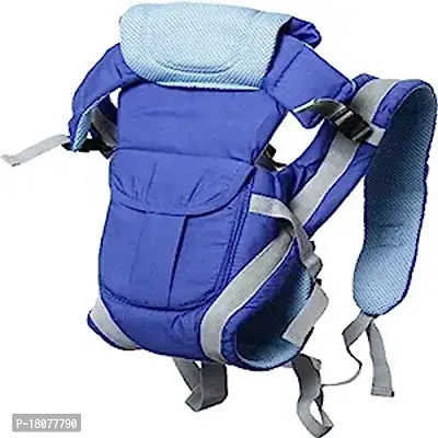 Baby Carrier Bag Kangaroo Design Sling 4 in 1 Ergonomic Style with Adjustable Shoulder Strap  Hip Support Basket for Front Back Use for Mother Child Infant Toddlers Travel - 0-2 Year ( royal blue-thumb0