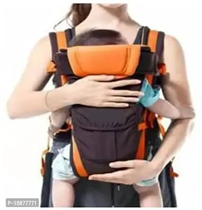 Baby Carrier Bag Kangaroo Design Sling 4 in 1 Ergonomic Style With Adjustable Shoulder Strap  Hip support Basket for Front Back Use for Mother Child Infant toddlers Travel - 0-2 year Orange