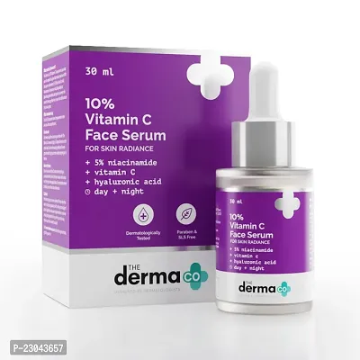 The Derma Co 10% Vitamin C Face Serum with Vitamin C, 5% Niacinamide  Hyaluronic Acid for Skin Radiance - 30ml