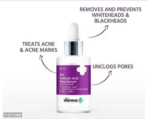 The Derma Co 2% Salicylic Acid Serum with Witch Hazel  Willow Bark for Active Acne - 30 ml-thumb0