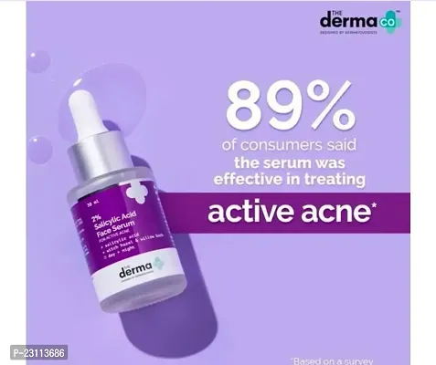 The Derma Co 2% Salicylic Acid Serum with Witch Hazel  Willow Bark for Active Acne - 30 ml