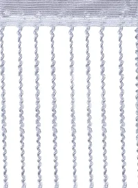 FURNISHINGKART Twisted String Curtain - 6.5ft Grey-thumb2
