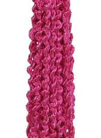 FURNISHINGKART Twisted String Curtain - 6.5ft Dark Pink-thumb2