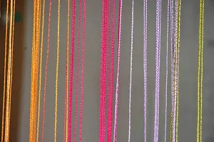 FURNISHINGKART Set of 2 Beautiful 6.5ft Multicolor Decorative Thread Curtain Polyester Room Divider String Thread Room Door Curtain, 6.5FT x 3.41FT, Multicolor 6-thumb1