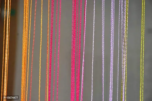 FURNISHINGKART Set of 2 Beautiful 6.5ft Multicolor Decorative Thread Curtain Polyester Room Divider String Thread Room Door Curtain, 6.5FT x 3.41FT, Multicolor 6-thumb2