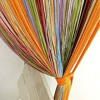 FURNISHINGKART Polyresin Seven Multicolor String Curtain, 6.5 Feet (Pack of 1)-thumb1