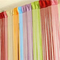 FURNISHINGKART Set of 2 Beautiful 6.5ft Multicolor Decorative Thread Curtain Polyester Room Divider String Thread Room Door Curtain, 6.5FT x 3.41FT, Multicolor 7-thumb1