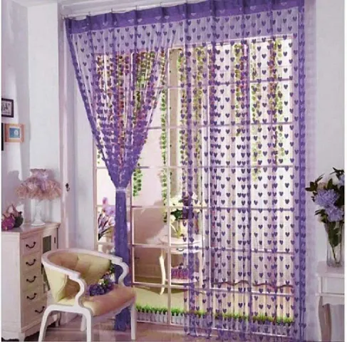 GEO NATURE 2 Piece Eyelet Polyester Door Curtain - 7ft