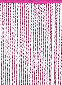 FURNISHINGKART Open Twisted String Curtain - 6.5ft Dark Pink-thumb1