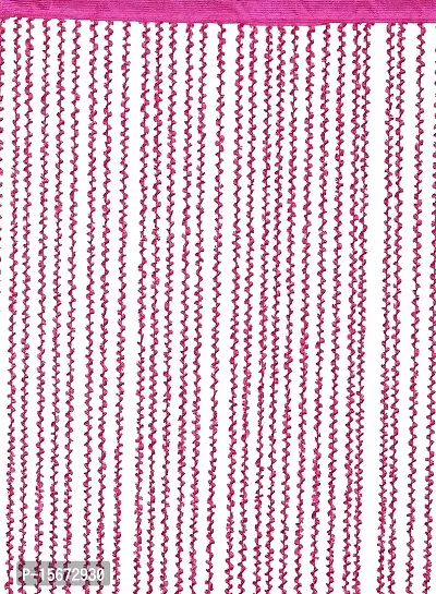 FURNISHINGKART Open Twisted String Curtain - 6.5ft Dark Pink-thumb2
