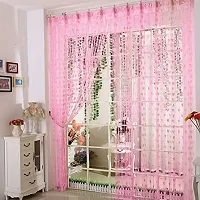 Homesazz Floral Heart net Curtains-Set of 2-thumb1