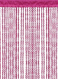 FURNISHINGKART Twisted String Curtain - 6.5ft Dark Pink-thumb1
