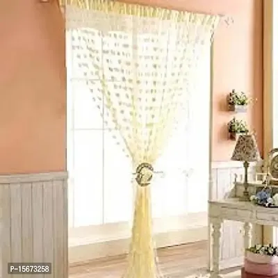 Homesazz Floral Heart net Curtains-Set of 2