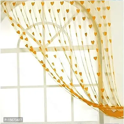 Homesazz Floral Heart Net Curtains-Set of 2