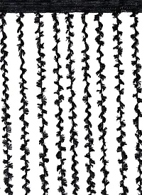 FURNISHINGKART Open Twisted String Curtain - 6.5ft Black-thumb2