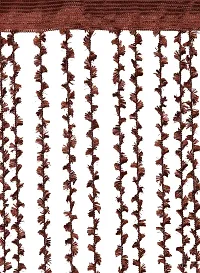 FURNISHINGKART Open Twisted String Curtain - 6.5ft Brown-thumb2
