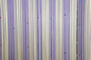 FURNISHINGKART Thread Bead String Polyester Door Curtain - 7ft, Purple-thumb2