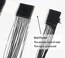 FURNISHINGKART Set of 2 Beautiful 6.5 FT Black  White Decorative Thread Curtain Polyester Room Divider String Thread Room Door Curtain, 6.5FT x 3.41FT, Black  White Multicolor-thumb1