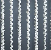 FURNISHINGKART Twisted String Curtain - 6.5ft White-thumb1