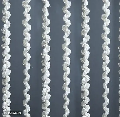 FURNISHINGKART Twisted String Curtain - 6.5ft White-thumb2