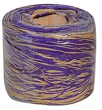 FURNISHINGKART Thread Bead String Polyester Door Curtain - 7ft, Purple-thumb1