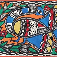 iMithila Peacock Painting ? Indian Paintings ? Traditional Artwork ? Hand Painted Artistry ? Madhubani Painting - Paintings for Home D?cor ? Framed paintings for living room  Bedroom ? Elegant and Beautiful Nature paintings for wall (6 inch x 9 inch)-thumb2