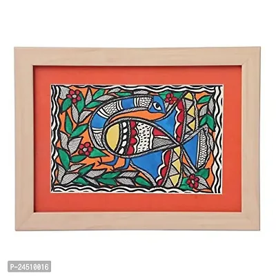 iMithila Peacock Painting ? Indian Paintings ? Traditional Artwork ? Hand Painted Artistry ? Madhubani Painting - Paintings for Home D?cor ? Framed paintings for living room  Bedroom ? Elegant and Beautiful Nature paintings for wall (6 inch x 9 inch)-thumb0