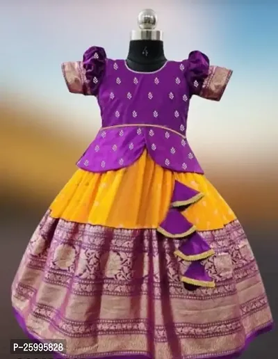 Stylish Fancy Designer Multicoloured Cotton Lehenga Cholis For Girls-thumb0