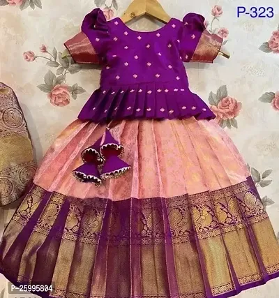 Stylish Fancy Designer Multicoloured Cotton Silk Lehenga Cholis For Girls