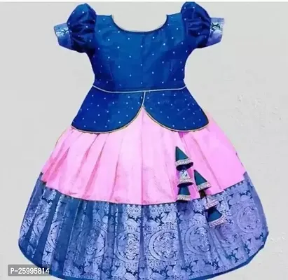 Stylish Fancy Designer Multicoloured Cotton Silk Lehenga Cholis For Girls-thumb0