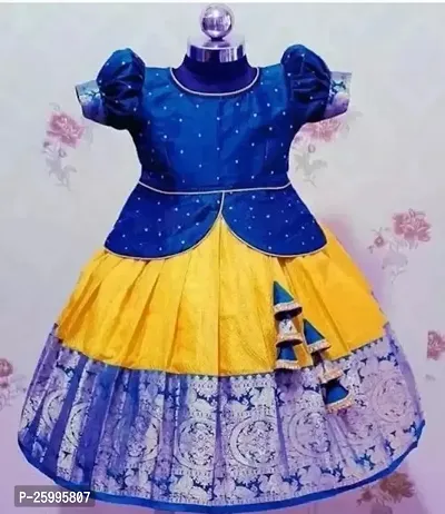 Stylish Fancy Designer Multicoloured Cotton Silk Lehenga Cholis For Girls