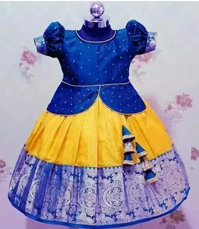 Classic Jacquard Lehenga Choli for Kids Girl