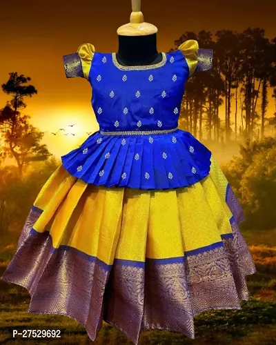 Baby Girls Lehenga Choli Ethnic Wear Solid Lehenga Choli-thumb0