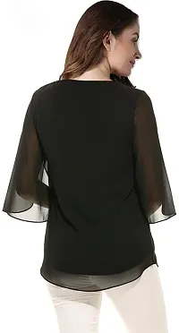 Classic Georgette Solid Tops for Womens-thumb1
