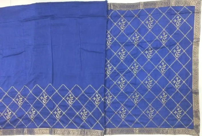 Classic Art Silk Embellished Saree with Blouse piece